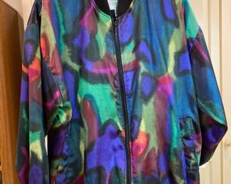 Venezia Uitale Silk Multicolored Bomber Jacket
