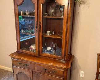 French Provincial China Cabinet