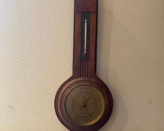 1950's Wood/Brass Airguide Barometer