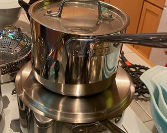 Two Stainless Steel All Clad Pans