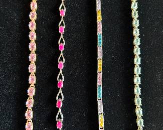 Beautiful gemstone bracelets.