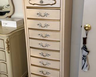 French Provençal lingerie, jewelry chest.
