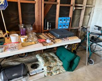 Hand tools and other garage items.