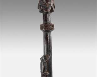 Makonde Zoomorphic Tribal Staff