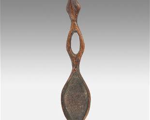 African Lega Figural Bone Spoon