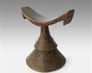 Tribal Headrest Kaffa Ethiopia