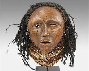 Chokwe Carved Wood Mask