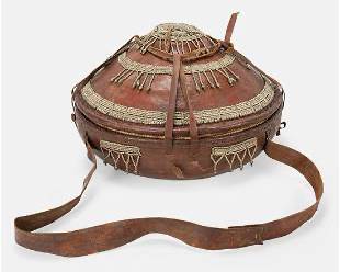 African Leather Food Basket