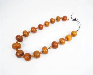 Copal Amber Trade Bead Necklace