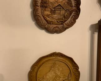 Wood carved plates