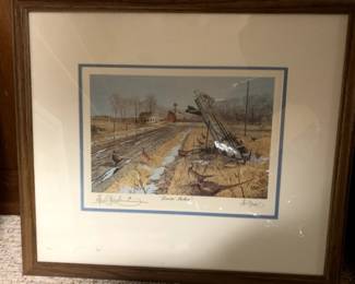 Les Kouba signed print Leavin Shelter 24x18