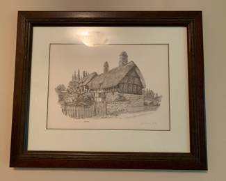 European village sketch