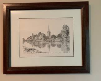 European village sketch