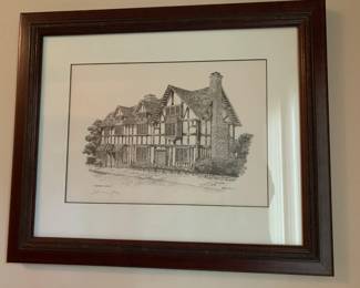 European village sketch