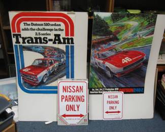 1970's Datsun Racing Posters--Nissan parking signs