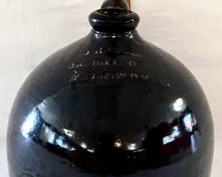 RARE “FAMILY GROCERIES PITTSFIELD MASS.”  STONEWARE JUG 