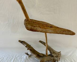 FOLKART DRIFTWOOD GOOSE 