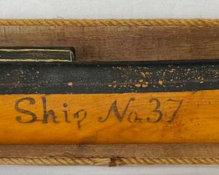 WOODEN MOUNTED HALF HULL 