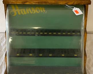 VINTAGE HANSON HIGH SPEED JOBBERS DRILLS DISPLAY CASE 