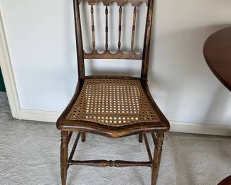 Cane seat side chair