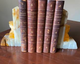Antique books by philosopher Henry George