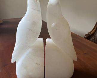 Alabaster bookends