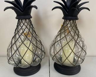 Glass "pineapple" candles