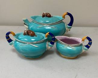 Antique Wedgwood majolica tea set