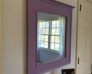 Painted purple mirror