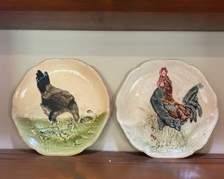 Vintage chicken plates - Choisy Le-Roi