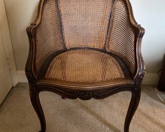 French style caned chair
