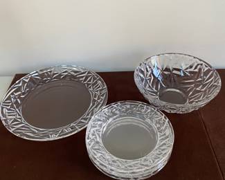 Tiffany crystal charger, plates, bowl, more!