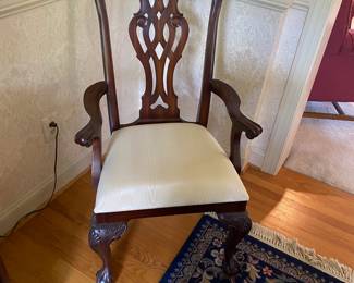 Eight Maitland Smith dining chairs