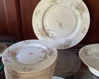 Theo. Haviland "Apple Blossom" china set - Service for 12+