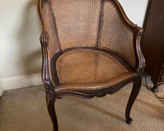 French style caned chair