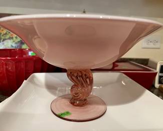 Vintage frosted glass bowl