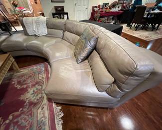 Italian Leather 3 piece sectional sofa