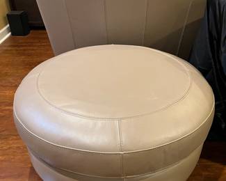 Italian Leather ottoman
