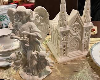 Party Lite angel & church