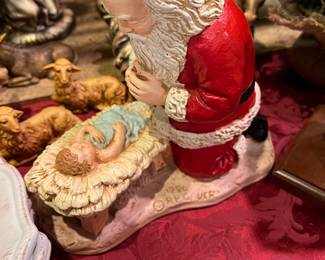 Vintage RP Gauer Kneeling Santa