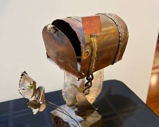 copper & metal mailbox