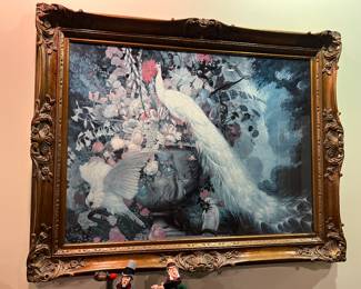 Vintage Jessie Arms Botke Peacock print