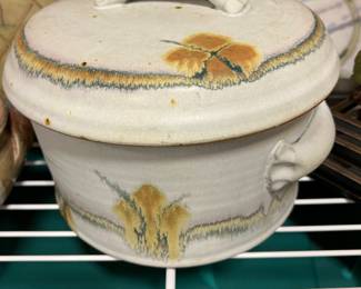 Vintage stoneware serving bowl