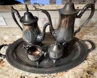 Oneida silver tea set