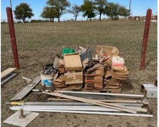 Cement ties, wedges, anchors, tools  BARGAIN PALLET