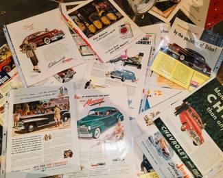 1930s, 40s and 1950s Magazine advertisement magazine pages