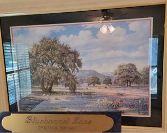 Cynthia Bryant Bluebonnet Lane Large Framed art