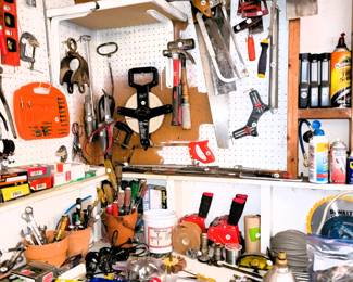 Garage tools and supplies