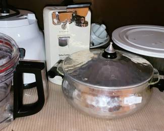 Chopper, can opener, server and food storage