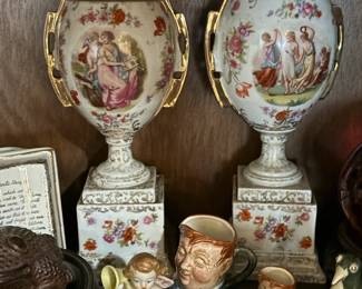 Vintage urn style vases